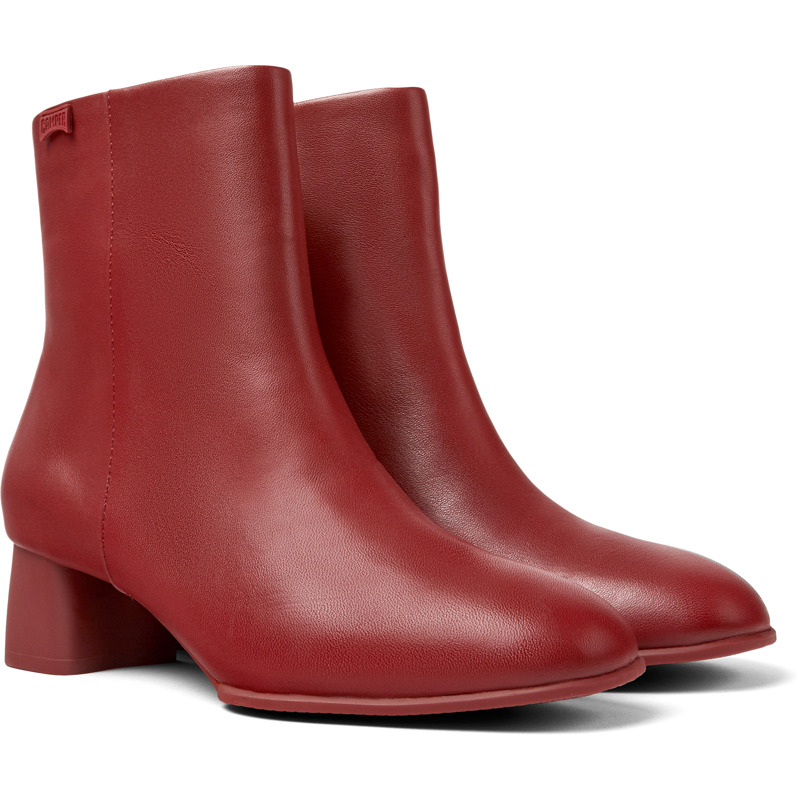 Camper Katie - Ankle Boots For Women - Burgundy, Size 37, Smooth Leather
