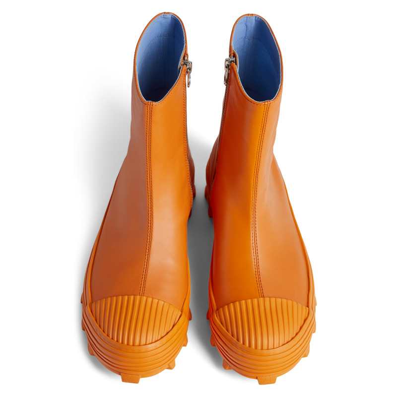 Camper Traktori - Boots For Women - Orange, Size 36, Smooth Leather