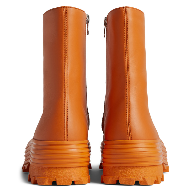 Camper Traktori - Boots For Women - Orange, Size 42, Smooth Leather