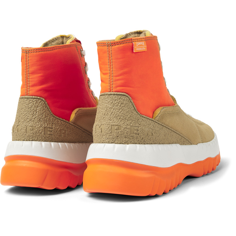 CAMPER Teix - Ankle Boots For Women - Orange,Beige,White, Size 37, Cotton Fabric