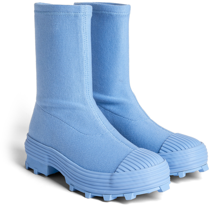 CAMPERLAB Traktori - Stiefeletten Für Damen - Blau, Größe 36, Textile