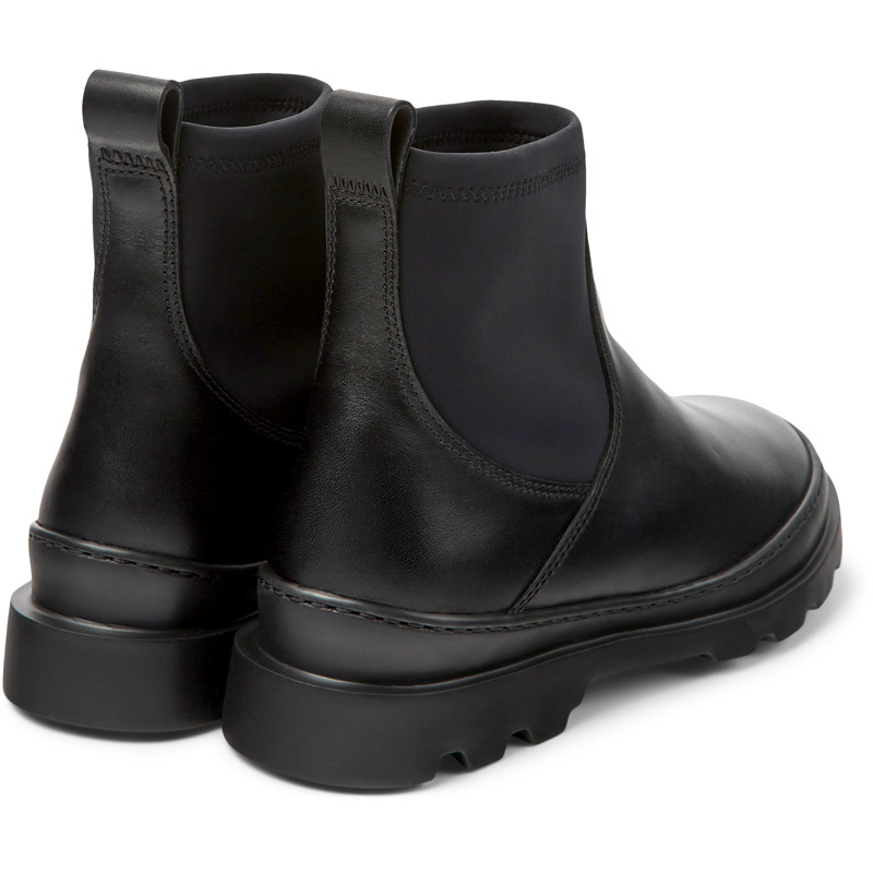 CAMPER Brutus - Ankle Boots For Women - Black, Size 41, Smooth Leather/Cotton Fabric