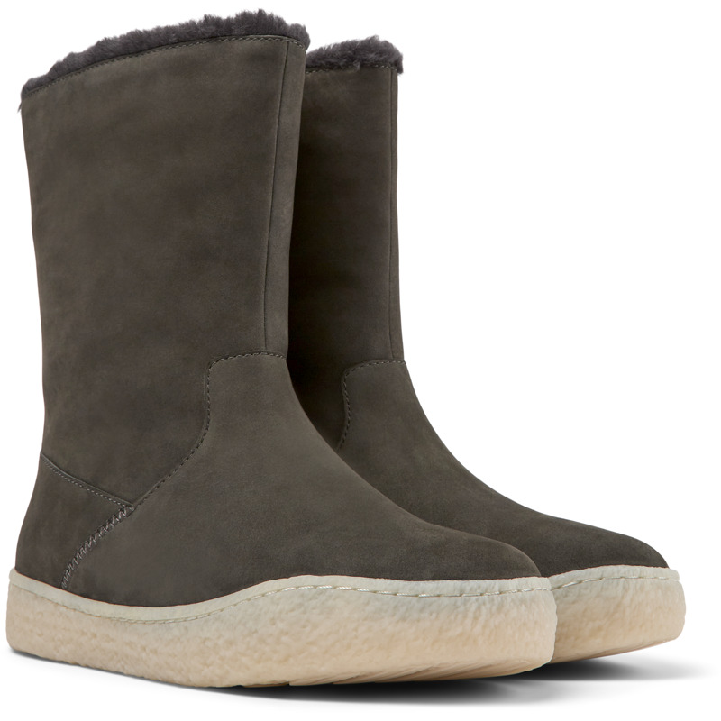 Camper Peu Terreno - Boots For Women - Grey, Size 36, Suede