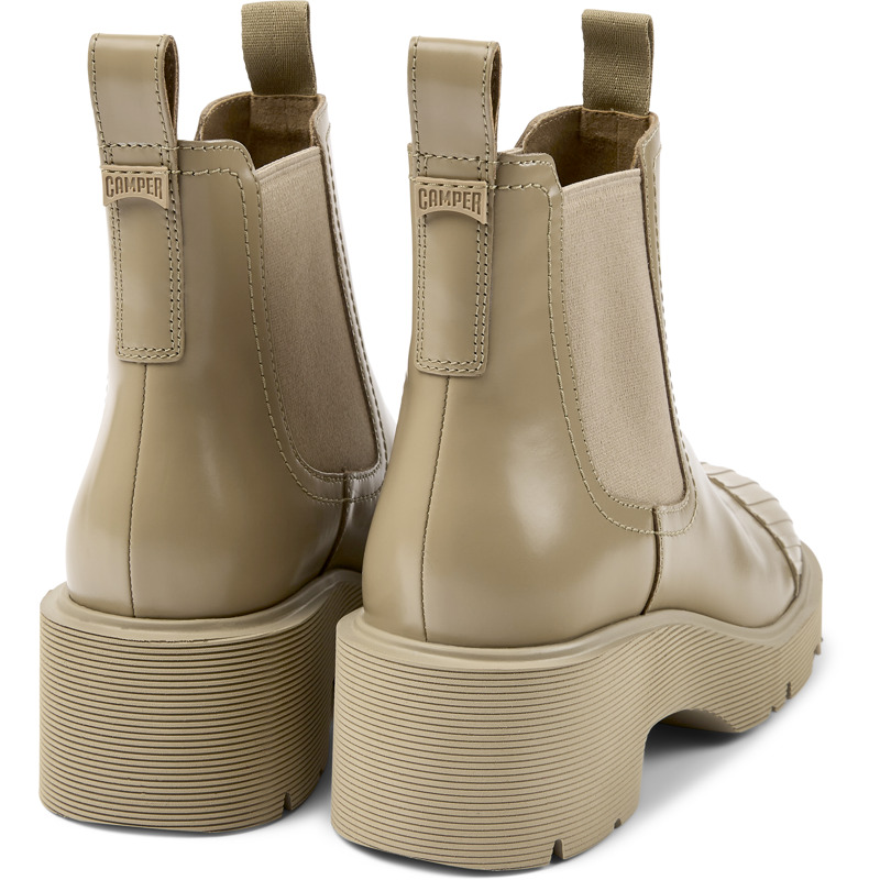 Camper Milah - Ankle Boots For Women - Beige, Size 40, Smooth Leather