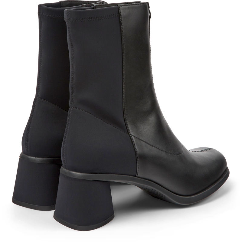 Camper Kiara - Ankle Boots For Women - Black, Size 36, Smooth Leather/Cotton Fabric
