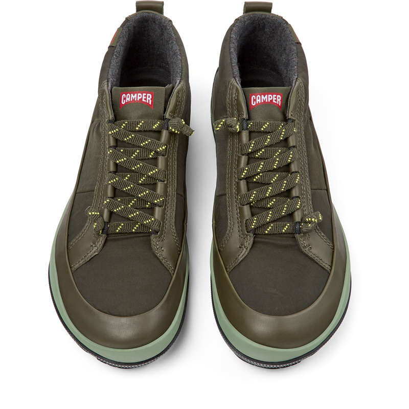 Camper Peu Pista Primaloft® - Ankle Boots For Women - Green, Size 38, Cotton Fabric/Smooth Leather