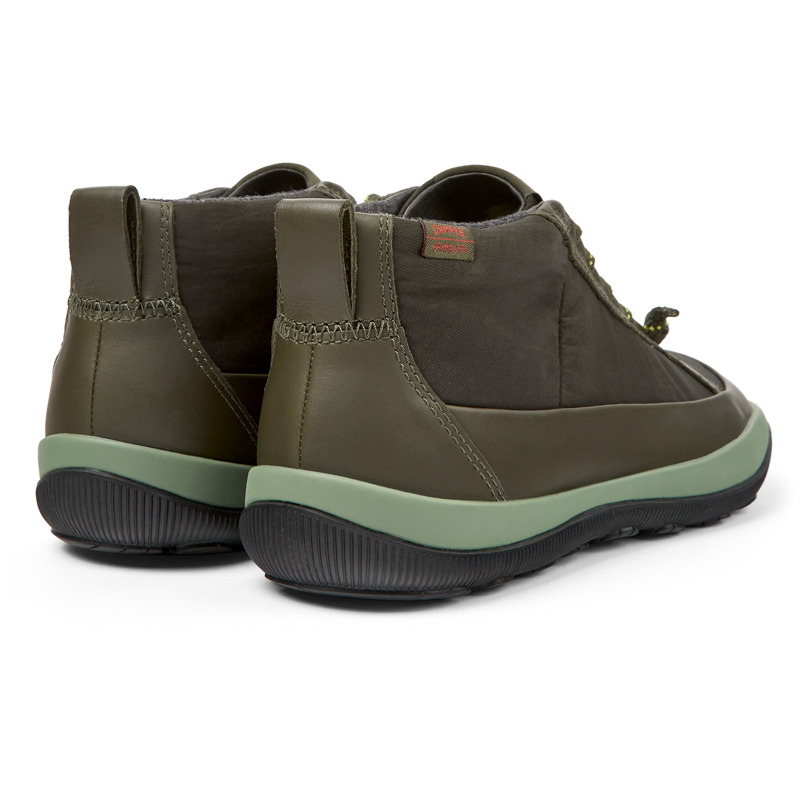 Camper Peu Pista Primaloft® - Ankle Boots For Women - Green, Size 37, Cotton Fabric/Smooth Leather