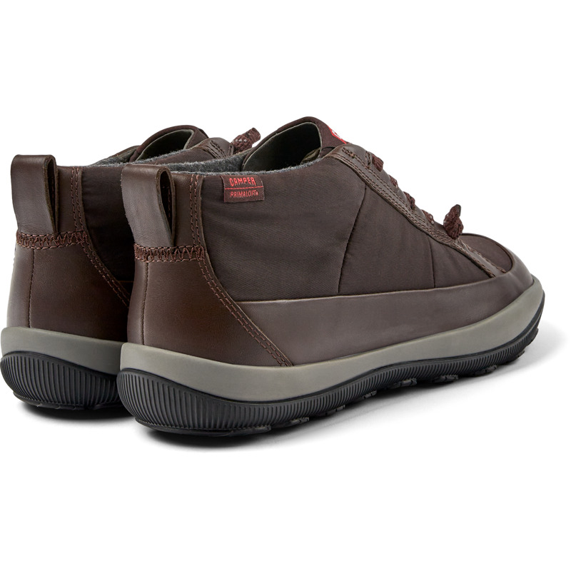 Camper Peu Pista Primaloft® - Ankle Boots For Women - Brown, Size 37, Cotton Fabric/Smooth Leather