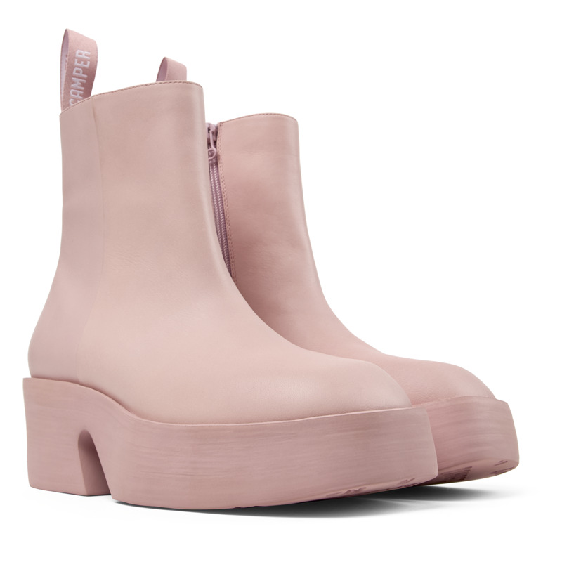 CAMPER Billie - Stiefeletten Für Damen - Rosa, Größe 36, Glattleder