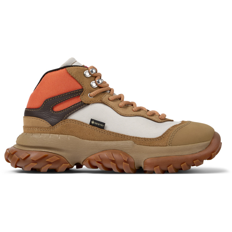 CAMPER Karst Trek - Botines para Mujer - Marron,Gris,Naranja, talla 36, Textil/Piel Vuelta