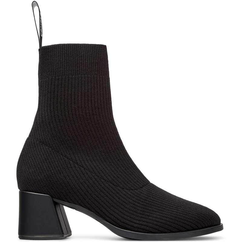 Camper 65mm Kora Knitted Block-heel Boots In Black