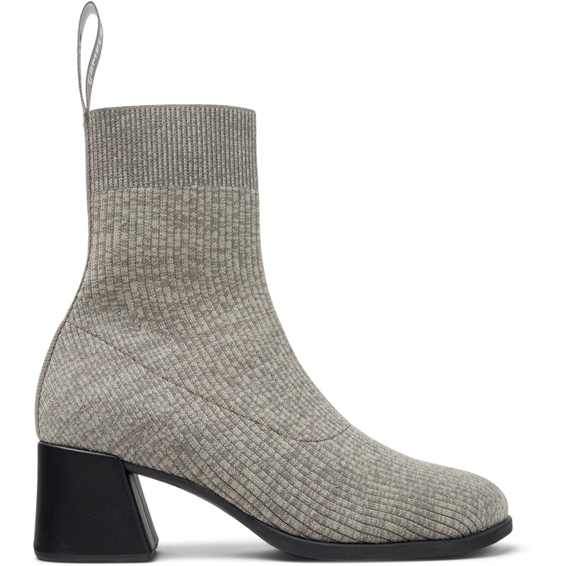 Camper 65mm Kora Knitted Ankle Boots In Gray