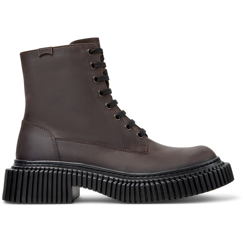 Camper Pix Berlin Lace-up Boots In Brown