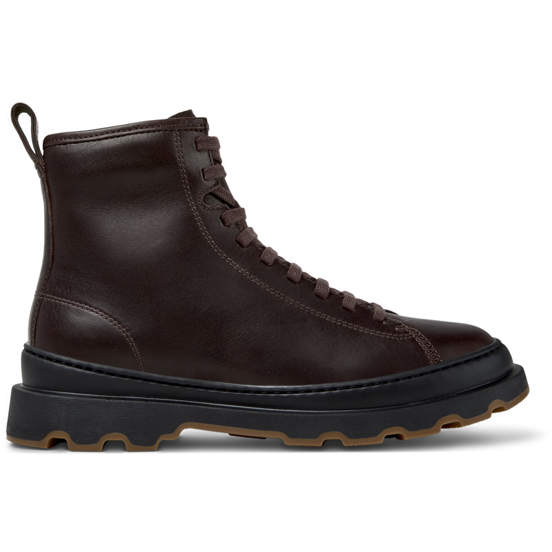 Camper Brutus Lace-up Leather Combat Boots In Brown
