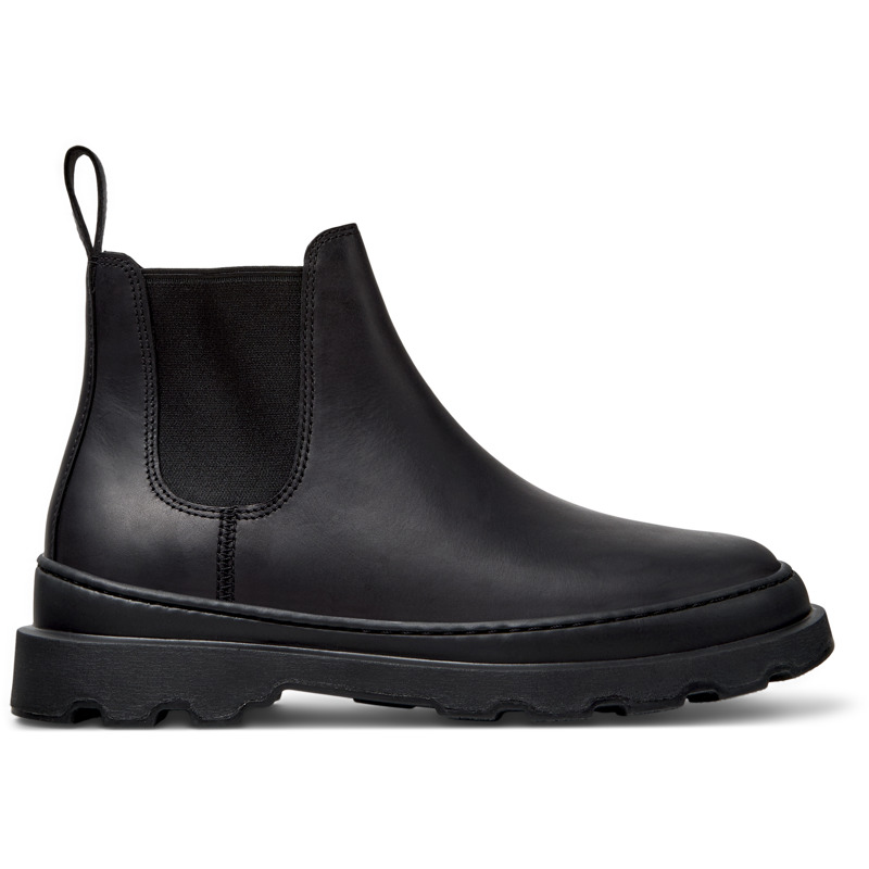 Camper Brutus Elastic-panelled Leather Chelsea Boots In Black