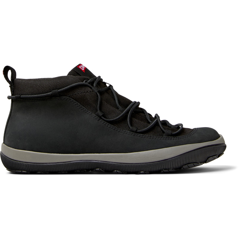 CAMPER Peu Pista GM - Botines para Mujer - Negro, talla 35, Textil/Piel Vuelta