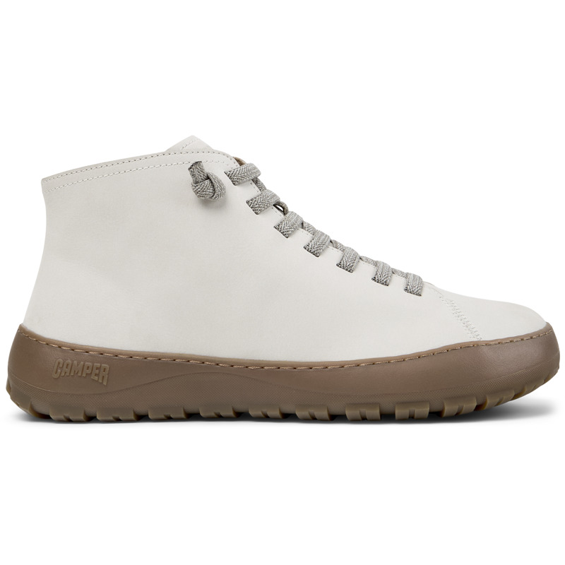 Camper Lace-up Leather Boot Sneakers In White