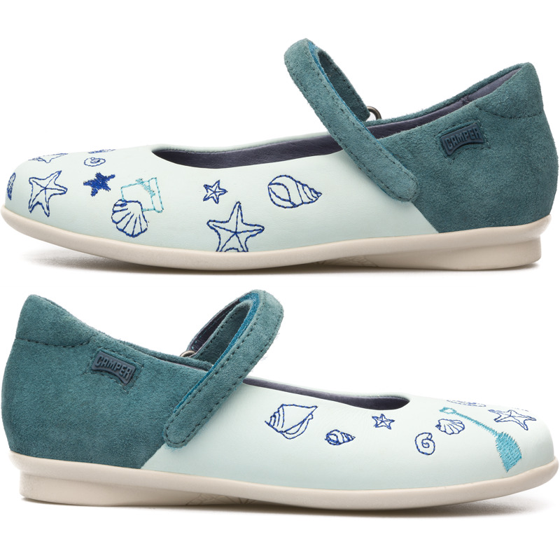 CAMPER Twins - Zapatos casual de vestir para  - Azul, talla 28, Piel Lisa/Piel Vuelta
