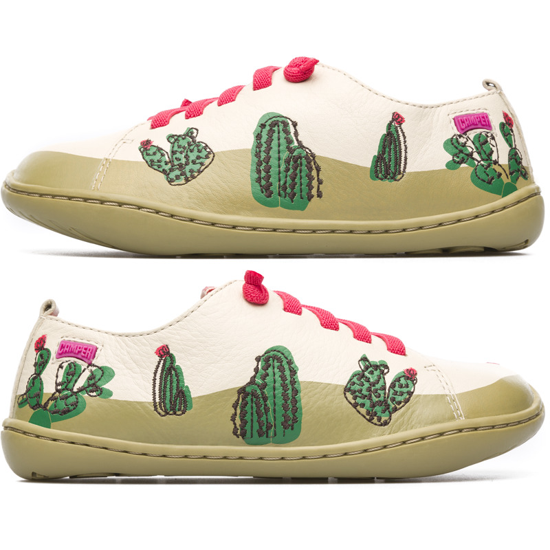 CAMPER Twins - Zapatos casual de vestir para  - Beige, talla 35, Piel Lisa