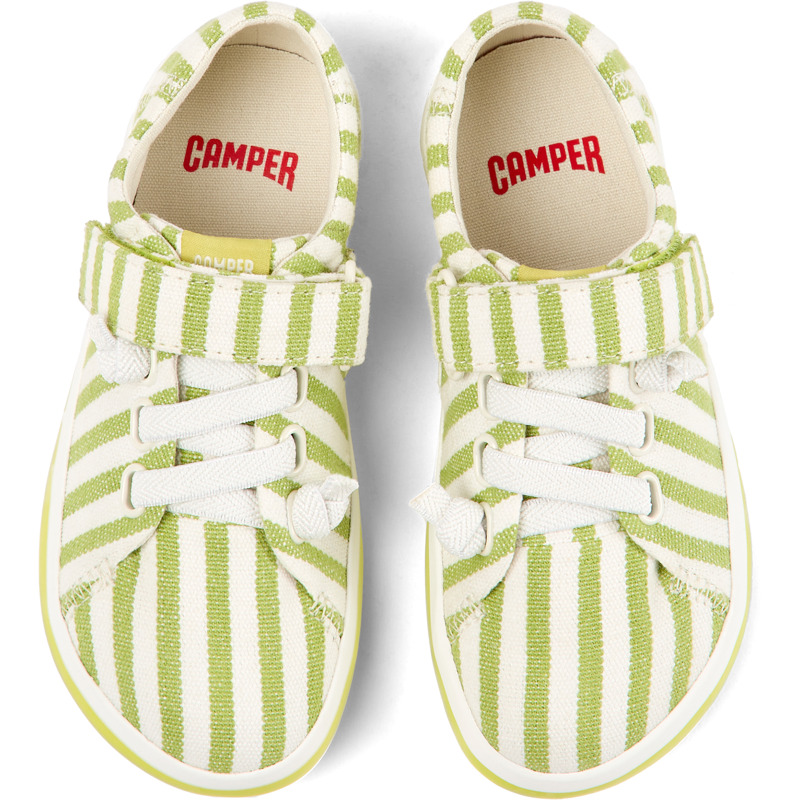 Camper Peu Rambla - Sneakers For Unisex - Green, White, Size 29, Cotton Fabric