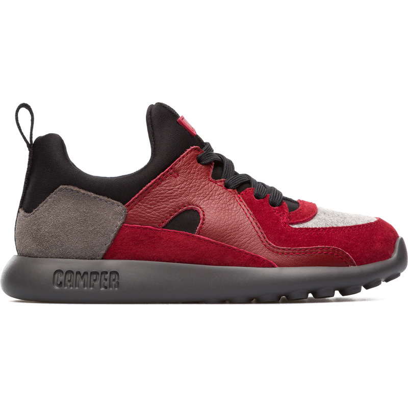 CAMPER Driftie - Zapatillas para  - Rojo,Negro,Gris, talla 27, Piel Vuelta/Textil