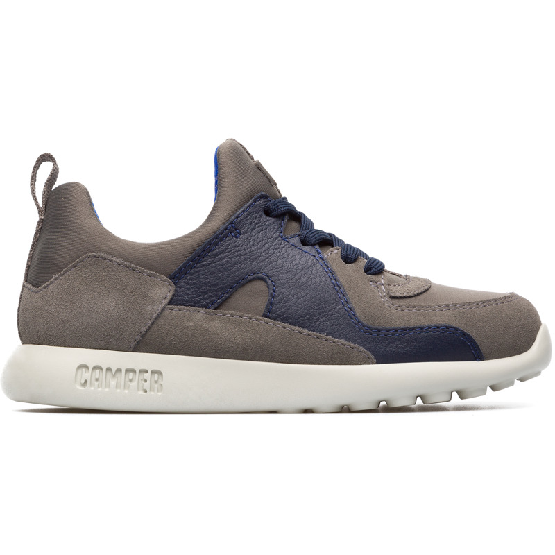 CAMPER Driftie - Zapatillas para  - Gris, talla 29, Piel Vuelta/Textil