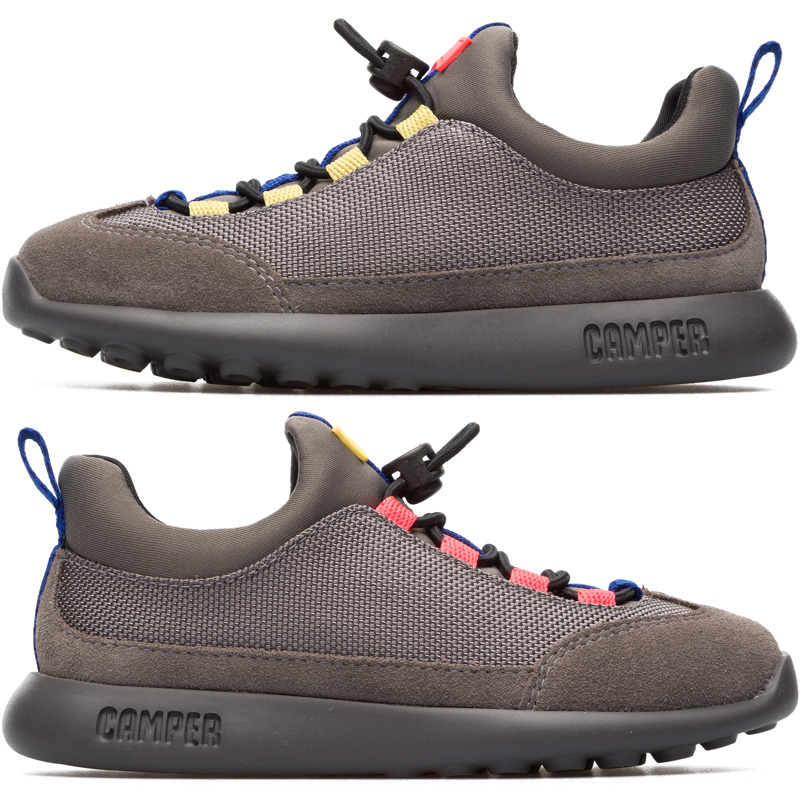 CAMPER Twins - Zapatillas para  - Gris, talla 33, Textil/Piel Vuelta