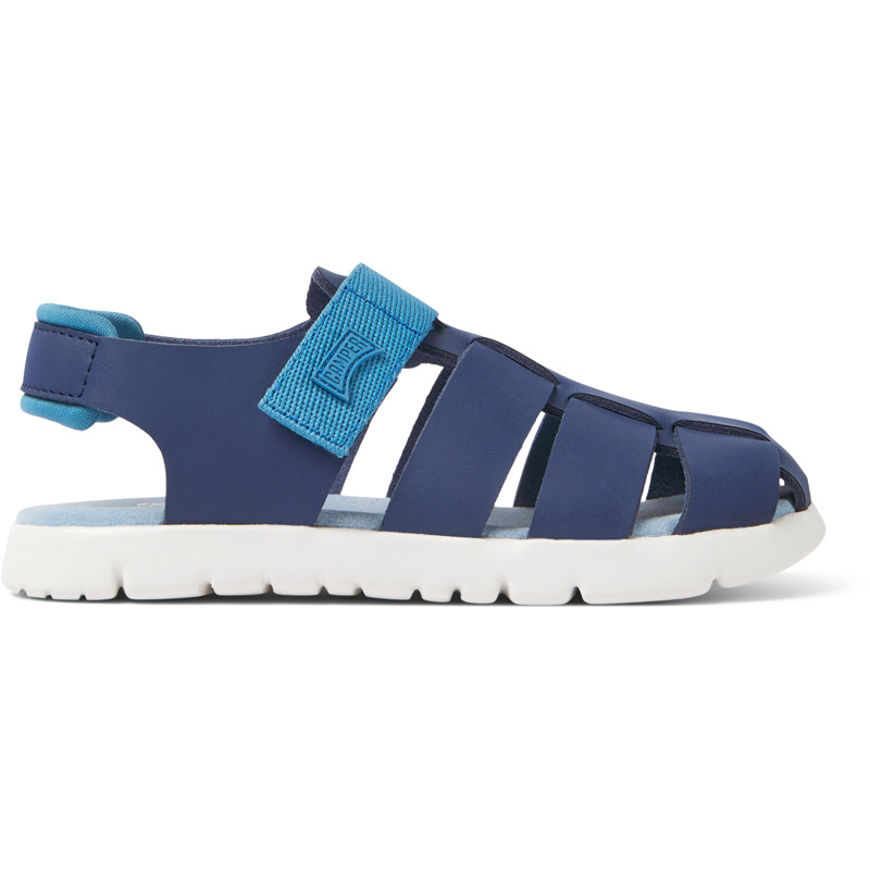 CAMPER Oruga - Sandalias para Niñas - Azul, talla 33, Piel Lisa