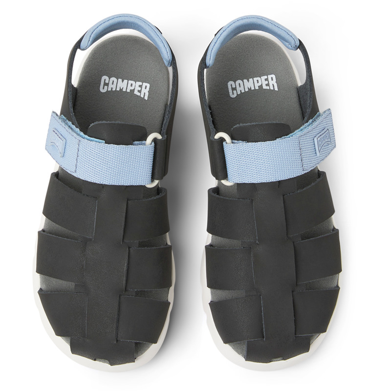 CAMPER Oruga - Sandals For Girls - Black, Size 30, Smooth Leather