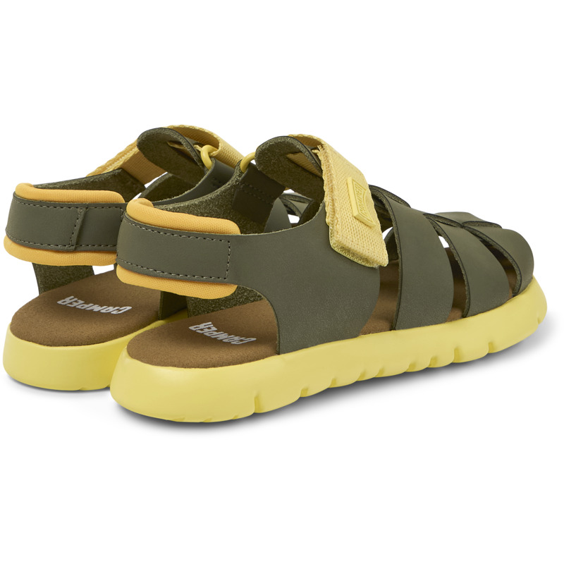 Camper Oruga - Sandals For Unisex - Green, Size 32, Smooth Leather