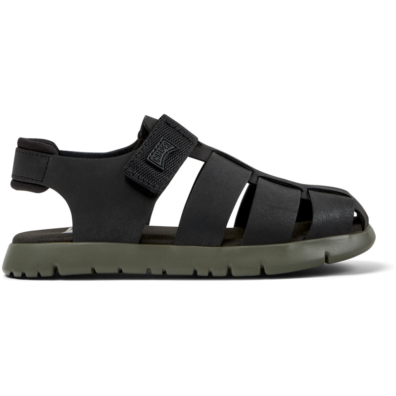 CAMPER Oruga - Sandalias para Niños - Negro, talla 27, Piel Lisa/Textil