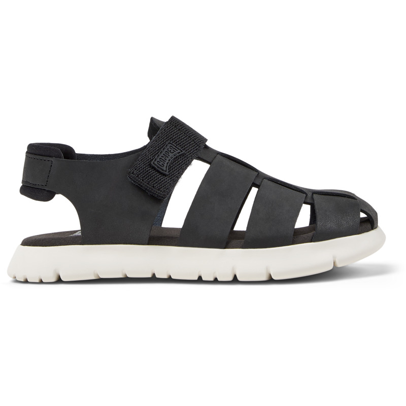CAMPER Oruga - Πέδιλα Για Κορίτσια - Μαύρο, Μέγεθος 38, Smooth leather/Cotton fabric