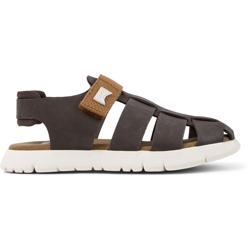 CAMPER Oruga - Πέδιλα Για Κορίτσια - Καφέ, Μέγεθος 37, Smooth leather/Cotton fabric