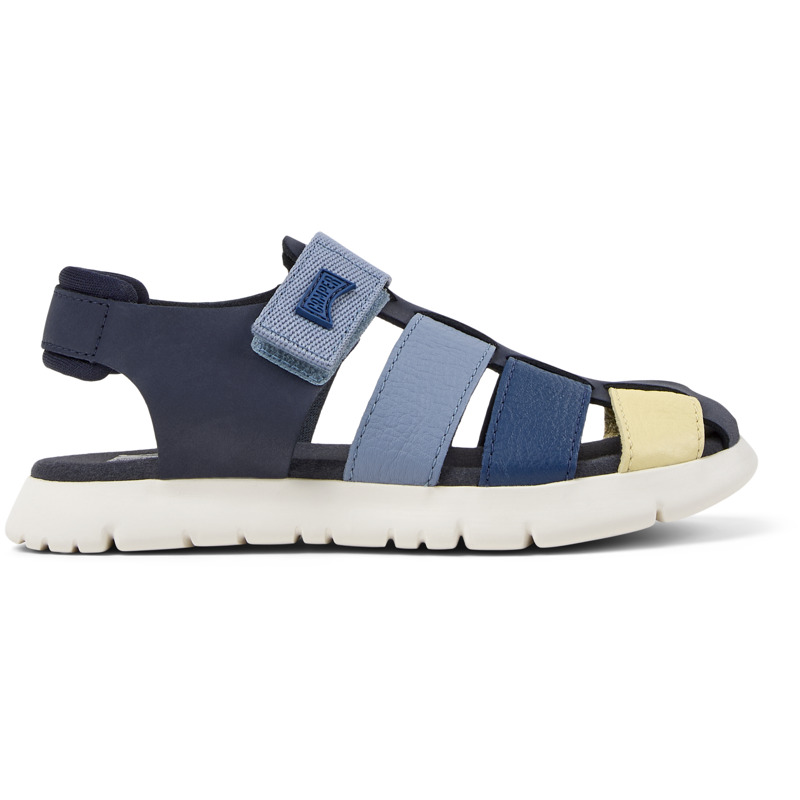 CAMPER Twins - Sandalias para Niñas - Azul,Amarillo, talla 33, Piel Lisa/Textil