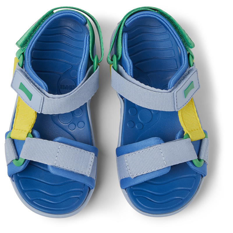 CAMPER Wous - Sandals For Girls - Blue,Yellow,Green, Size 26, Cotton Fabric
