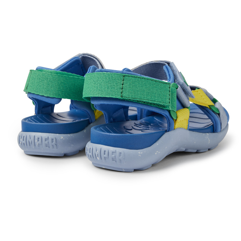 CAMPER Wous - Sandals For Girls - Blue,Yellow,Green, Size 27, Cotton Fabric