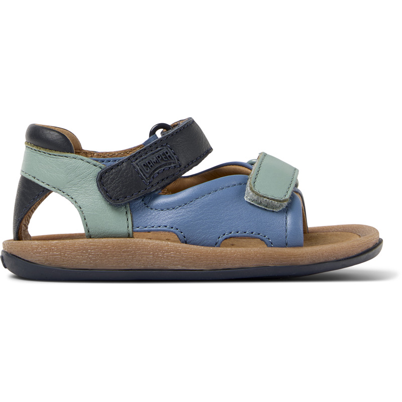 CAMPER Twins - Sandalias para Primeros pasos - Azul,Verde, talla 26, Piel Lisa