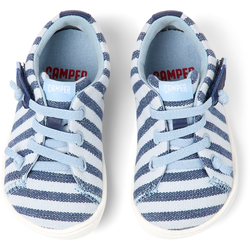 CAMPER Peu - Smart Casual Shoes For First Walkers - Blue, Size 26, Cotton Fabric/Smooth Leather