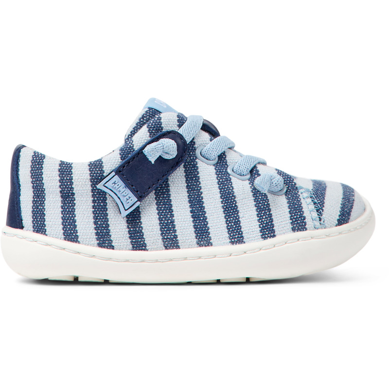 CAMPER Peu - Smart Casual Shoes For First Walkers - Blue, Size 26, Cotton Fabric/Smooth Leather