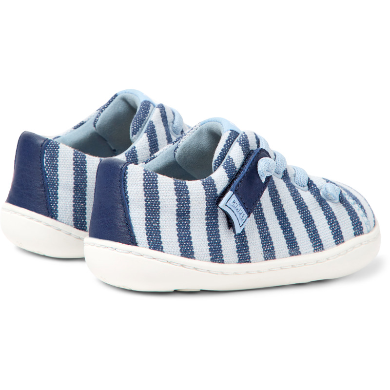 CAMPER Peu - Smart Casual Shoes For First Walkers - Blue, Size 26, Cotton Fabric/Smooth Leather