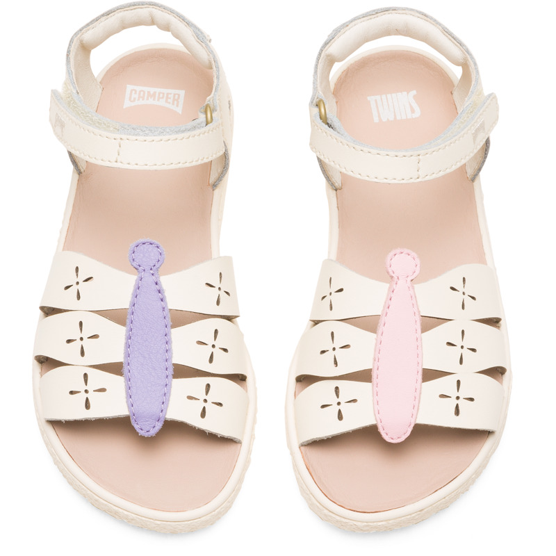 CAMPER Twins - Sandals For Girls - Beige, Size 29, Smooth Leather