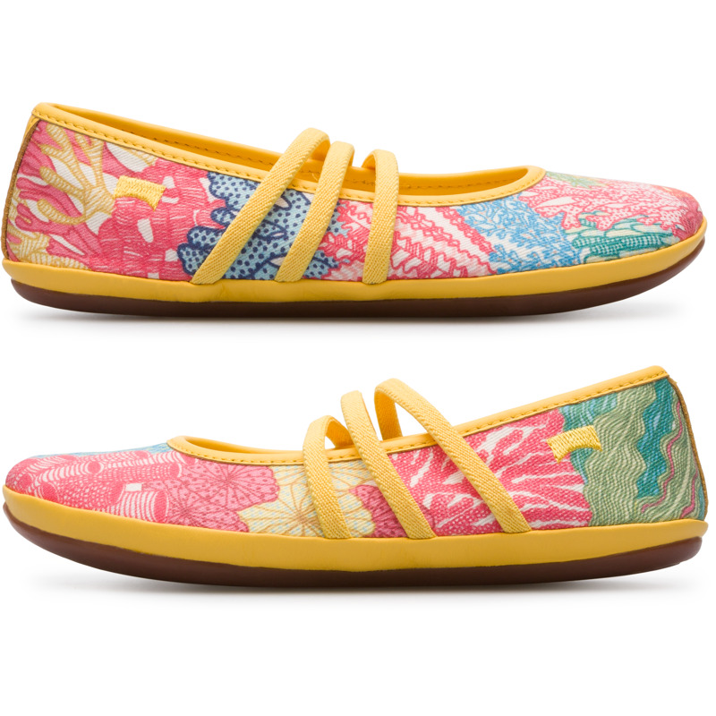CAMPER Twins - Bailarinas para Niñas - Rosa,Azul,Amarillo, talla 26, Textil/Piel Lisa
