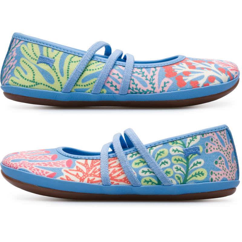 CAMPER Twins - Bailarinas para Niñas - Azul,Rojo,Amarillo, talla 27, Textil/Piel Lisa