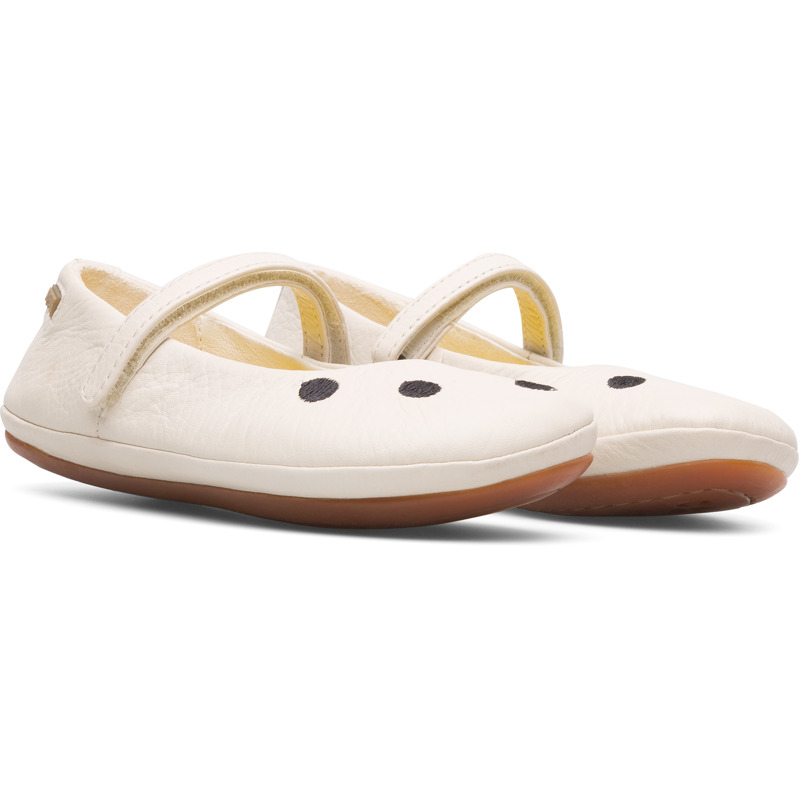 CAMPER Twins - Ballerinas For Girls - Beige, Size 33, Smooth Leather