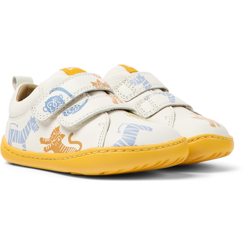 Camper Kids' Sneakers For First Walkers In White,orange,blue