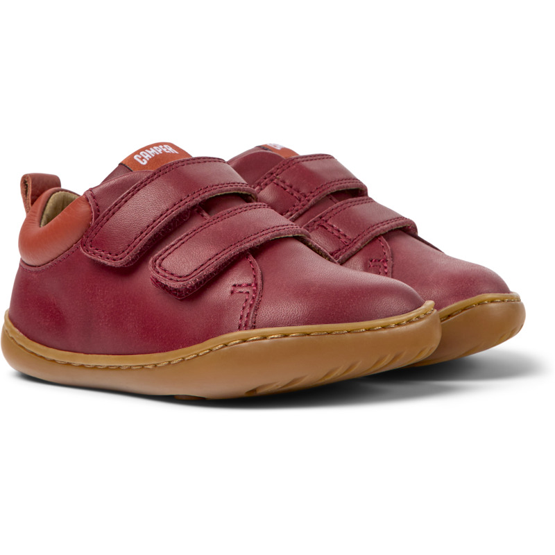 CAMPER Peu - Sneakers For First Walkers - Burgundy, Size 26, Smooth Leather