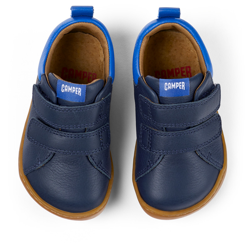 CAMPER Peu - Sneaker Per PRIMI PASSI - Blu, Taglia 21, Pelle Liscia