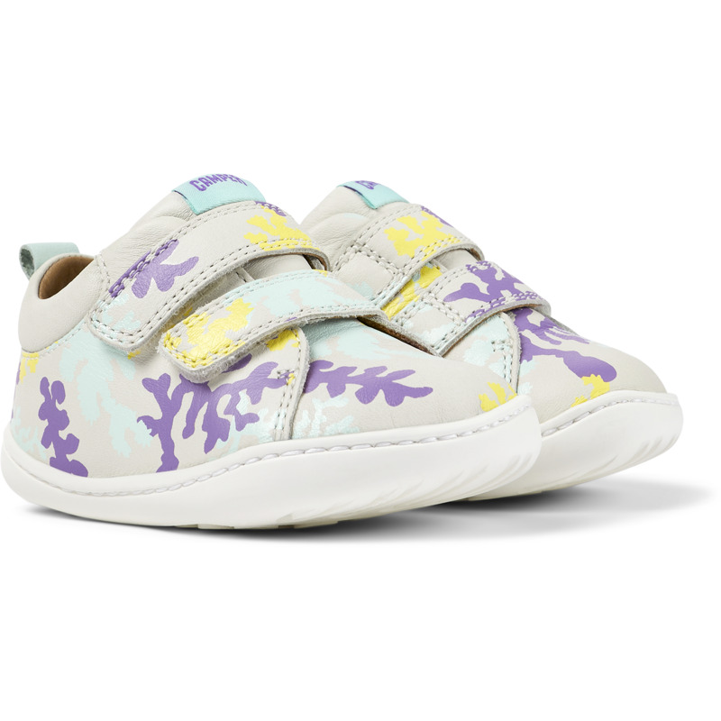 Camper Twins - Sneakers For First Walkers - White, Purple, Blue, Size 23, Smooth Leather