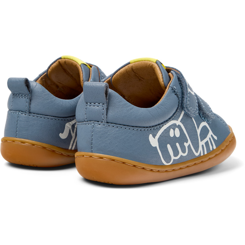 CAMPER Twins - Sneaker Per PRIMI PASSI - Grigio,Bianco, Taglia 23, Pelle Liscia