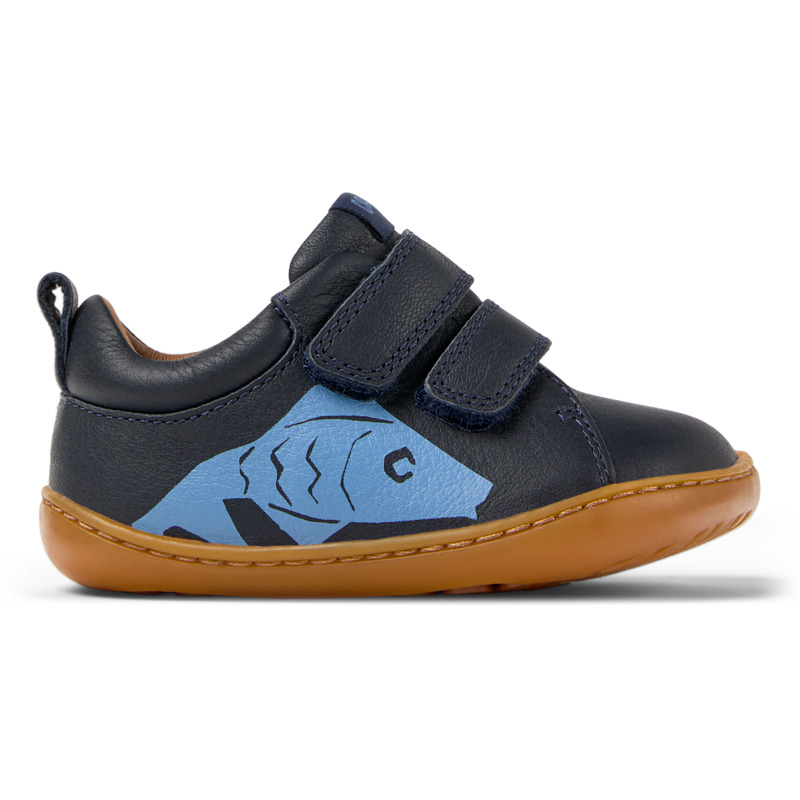 CAMPER Twins - Zapatillas para Primeros pasos - Azul, talla 21, Piel Lisa